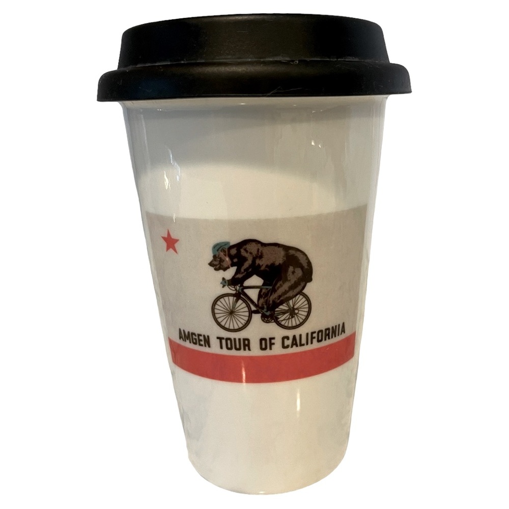 Amgen Tour Of California Eight Ounce Ceramic White Coffee Tumbler